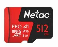 Карта памяти Netac P500 PRO MicroSDHC 512Gb Class 10 UHS-I 100MB/s (NT02P500PRO-512G-S)