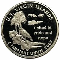 США 25 центов (1/4 доллара) 2009 г. (Квотеры 50 штатов - Американ. Виргинские о-ва) (S) (CN) (Proof)