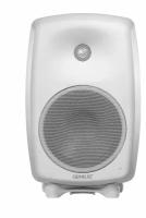 Genelec G Five AWM активная 2-полосная АС, НЧ 8" 150Вт, ВЧ 1" 120Вт. Подставки. Входы: аналог. RCA, XLR. Макс. SPL 110 дБ, 32Гц-25кГц (-6 дБ). Кроссовер 1800Гц. Габариты (ВхШхГ): 452х286х278мм (с подставками). Вес 14.4кг. Белая