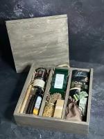 Подарочный набор в деревянном ящике "Легенды Алтая", тройной ящик