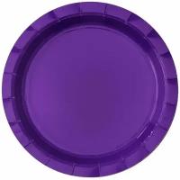 Одноразовая посуда для праздника, Весёлая затея, Тарелка фиолетовая 17см 6шт