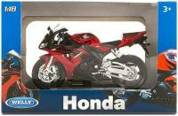 Мотоцикл Welly Honda CBR1000RR (12819P) 1:18, красный/черный