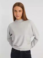 Тонкий трикотажный свитер с люрексом, цвет Светло-серый, размер XXL