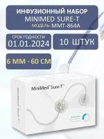 Инфузионный набор Medtronic MiniMed Sure-T ММT-864A 6 мм/60 см (Медтроник МиниМед Шуа-Ти) срок 09.2025г и резервуары ММТ-332А. срок 2025год
