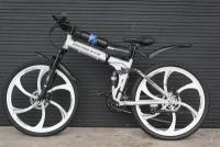 Велосипед складной Двухподвесной Richiesto 26 дюймов Дисковый тормоз, серебро
