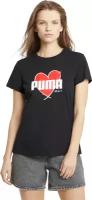 Футболка/Puma/58789701/Heart Tee/черный/XS