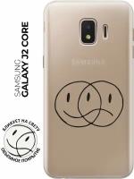 Силиконовый чехол с принтом Two Faces для Samsung Galaxy J2 Core / Самсунг Джей 2 Кор