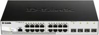 Коммутатор D-Link DGS-1210-20/ME/B Managed L2 Metro Ethernet Switch 16x1000Base-T, 4x1000Base-X SFP, Surge 6KV, CLI, RJ45 Console, RPS, Dying Gasp