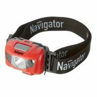 Фонарь налобный Navigator (140374) светодиодный 1 LED 3 Вт аккумуляторный Li-pol 600 мАч пластик