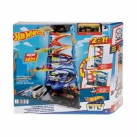 Игровой набор Matte Hot Wheels Захватывающая гоночная башня