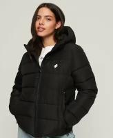 Куртка; Ж; HOODED SPIRIT SPORTS PUFFER; Цвет 02A Black; Размер 8