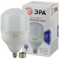 Светодиодная лампа Эра высокомощная STD LED POWER T160-65W-6500-E27/E40 65Вт T160 колокол 6500К холод. бел. E27/E40 (переходник в компл.) 5200лм Б0027