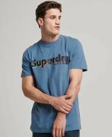 Футболка Superdry, размер XL, голубой, синий