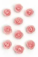 Головки цветов "Роза" с блестками 5,5 см (50 шт) SF-3002, розовый персик