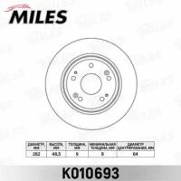 Диск тормозной HONDA ACCORD 08- задний D=282мм. K010693 MILES K010693