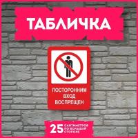 Таблички информационные Посторонним вход воспрещен