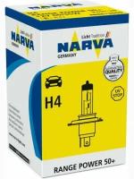 Лампа автомобильная галогенная H4 NARVA Range Power (60/55) P43t-38+50% 10/100, N-48861RP 1 шт