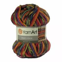 Пряжа для вязания YarnArt 'Crazy color' 100гр 260м (25% шерсть,75% акрил) (148 секционный), 5 мотков