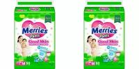 Merries Трусики для детей Good Skin,, размер M 7-12 кг, 50 шт, 2 уп