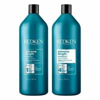 Redken Extreme Length Set - Набор для укрепления волос по длине (шампунь 1000 мл, кондиционер 1000 мл)