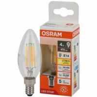 Светодиодная лампа Ledvance-osram Osram LED STAR CL B40 4W/827 220-240V FIL CL E14 470lm