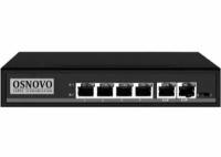 Коммутатор Osnovo SW-20600/A(80W) 6x100Mb 4PoE+ 80W неуправляемый