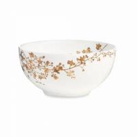 Салатник из костяного фарфора, 15 см, белый/золотистый, серия Vera Wang Jardin, Wedgwood, WGW-40033717