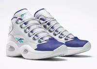 Кроссовки Reebok Question Mid cold grey 1/bold purple/classic teal, белый 9 US