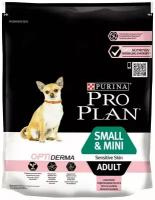 Pro Plan / Сухой корм для собак Pro Plan Optiderma Small&Mini Adult Sensitive Skin для мелких пород для здоровья кожи и шерсти с лососем 700г 1 шт