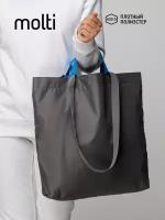 Сумка для покупок / шоппер женский мужской унисекс Sensa серый с синим