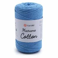 Пряжа для вязания YarnArt 'Macrame Cotton' 250гр 225м (80% хлопок, 20% полиэстер) (786 васильковый), 4 мотка