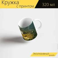 Кружка с рисунком, принтом "Замок нойшванштайн, германия, известный" 320 мл