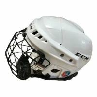 Хоккейный шлем игрока CCM Ice Hockey Helmet HK10 белый с решеткой, размер S (51-56см)