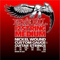 Струны для 12-струнной электро-гитары Ernie Ball Nickel Medium 12 (11-11.15-15.24w-10.30-14.42-22w.52-28), P02236