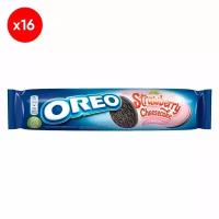 Печенье OREO Strawberry Creme с клубничным кремом (Испания), 154 г (16 шт)