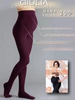 Колготки Giulia MAMA COTTON 200 размер 3/M, marsala (бордовый)