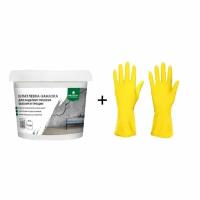 Шпатлевка-замазка PROSEPT для заделки глубоких выбоин и трещин Plastix 1,4 кг + перчатки для защиты рук