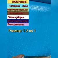 Резиновое покрытие напольное в рулоне 1.2 х 1 (Монета,цвет голубой) Резиновая дорожка для авто,гаража,ступень,для лифта