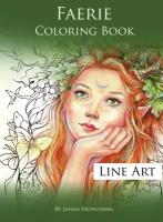 Faerie Coloring Book. Line Art