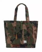 Сумка шоппер большой через плечо Herschel Market XL Woodland Camo Army Rubber