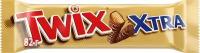 Шоколадный батончик Twix Xtra, 5шт по 82 г / Печенье, шоколад, карамель