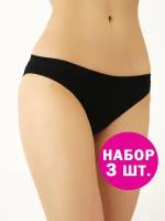 Трусы-слип Intimidea Slip vita bassa Promo x 3, nero promo (черный), 2-S/M