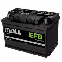 Автомобильный аккумулятор MOLL EFB 84R (12В 84Ач 800А 315х175х190) обр.пол