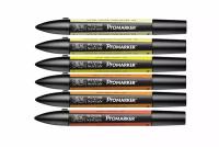 Winsor&Newton Набор художественных маркеров "Pro", 6 цветов, жёлто-оранжевые оттенки