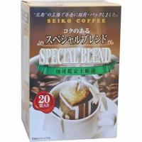 Seiko coffee special blend кофе молотый в дрип пакетах, 20 шт, 140 гр