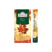 Чай зеленый Ahmad tea Maple syrup в пакетиках, кленовый сироп, орех, 25 пак