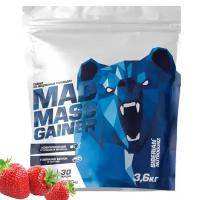 Гейнер для набора массы Siberian Nutrogunz Mad Mass Gainer, клубника, 3600 гр