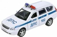 Машинка Lada Priora Полиция, 12 см, белый