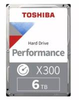 Жесткий диск 3.5" Toshiba X300 6ТБ, SATA III, 256 Mb, 7200 rpm (HDWR460UZSVA)