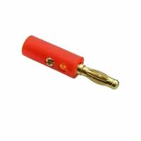 BP-214 10-0015 GOLD red, Штекер-банан красный зол